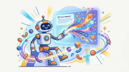 Neon grid of AI motion graphics nodes with electric blue light trails on dark background