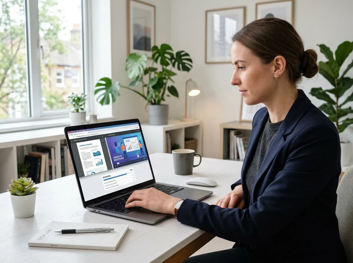 Person uploading a PDF document to generate an explainer video on laptop