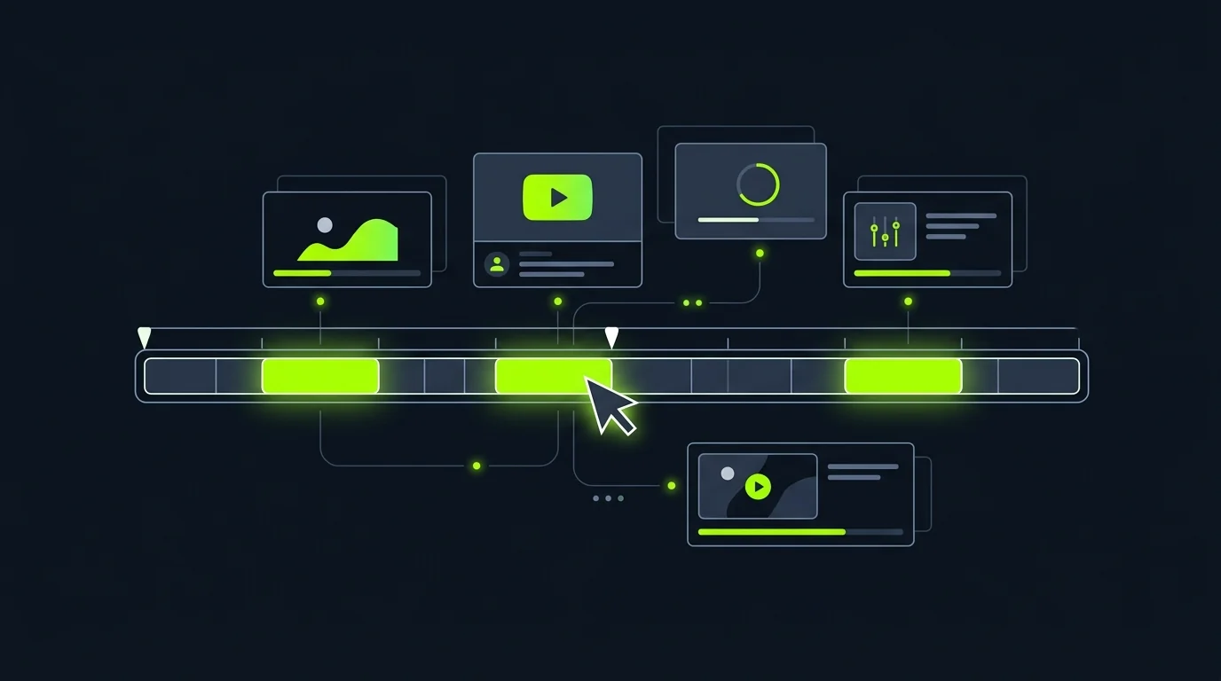 Webinar recording being analyzed to extract the best highlight clips
